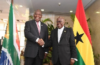 South Africa President Cyril Ramaphosa and Nana Addo