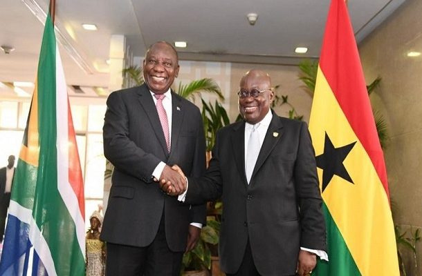 President Nana Addo Dankwa Akufo-Addo and Cyril Ramaphosa