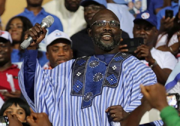 George Tawlon Manneh Oppong Ousman Weah has been declared Liberian President-elect