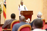 President Museveni addresses religious leaders during the national day of prayer