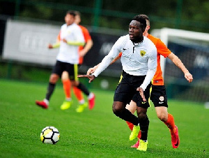 Kwadwo Poku in action for Anzhi Makhachkala