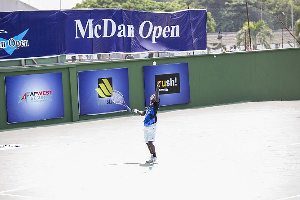 George Nyarko readies to serve