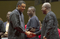 President Mahama with Dag Heward Mills