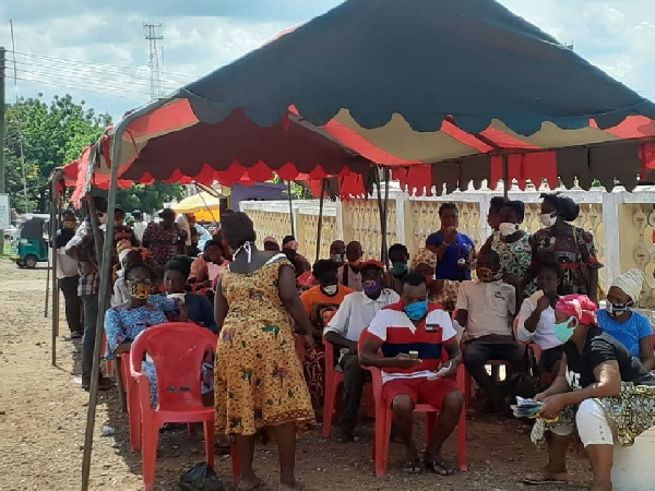 People waiting to register for TIN