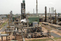 Aerial shot of the Tema Oil Refinery