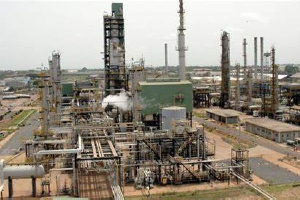 Aerial shot of the Tema Oil Refinery