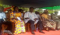 Mrs. Catherine Afeku made the donations during the 62nd Independence Day celebrations at Nsien SHS