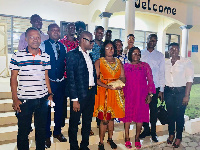 Eastern Regional NPP executives in a group picture with Sarah Amoako Boateng