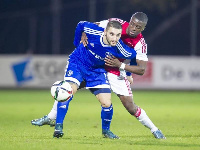 Leeroy Owusu in a tackle