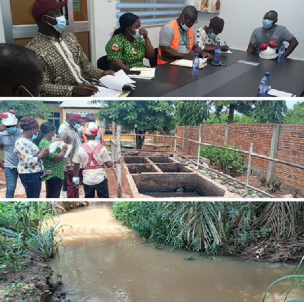 Officials of EPA during a site inspection at the factory