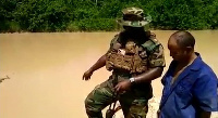 Soldier who arrested the Chinese for illegal mining