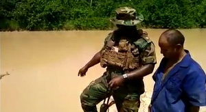 Soldier who arrested the Chinese for illegal mining