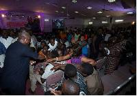 Mahama mobbed by Cape Coast University students