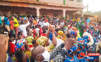 The Minister, Barbara Oteng-Gyasi was welcomed by the crowd