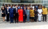 Officials of Ghana and South Korea in a group photograph after a meeting