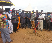 Officials breaking the ground for the commencement of  the project