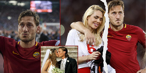 Francesco Totti and his wife Ilary Blasi