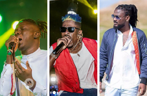 Dancehall artistes, Shatta Wale, Samini and Stonebwoy