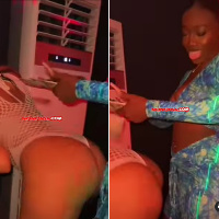 Hajia Bintu spotted with stripper