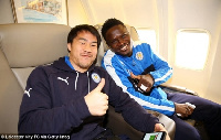 Daniel Amartey and teammate Shinji Kagawa