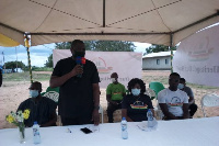 Mr. Kwame Agbodza, Member of Parliament (MP) of Adaklu speaking at an event