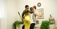 Medikal and Fella Makafui in Ayekoo video