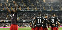 Athletic Bilbao striker, Inaki Williams celebrating Bilbao's goal