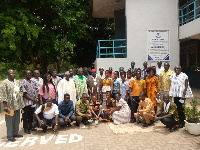 The participants of the workshop to build capacity in Gurene language in a group photo