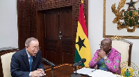 Former UN General Secretary Ban Ki Moon paid a courtesy call on President Akufo-Addo