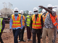 Joseph Kofi Kowe Adda, Aviation Minister inspecting work on the Tamale Airport project II