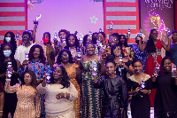 Instinct Women in a photo with awards