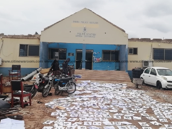 Rainstorm damages Gomoa Okyereko Police Station