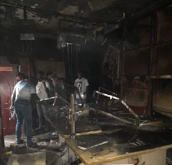 The premises of Salt FM was gutted by fire