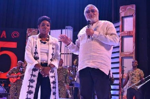 Akosua Agyapong and the late former president, JJ Rawlings