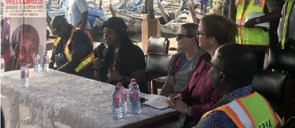 Ms. Jennifer R. Littlejohn at the Tema Fishing Harbour