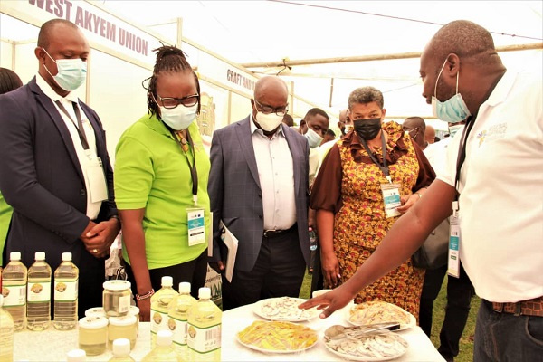 Attendees of the regional convention checking out some products on display