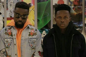 Strongman with his former boss, Sarkodie