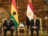 President Akufo-Addo with the president of Egypt, Abdel Fattah el-Sisi