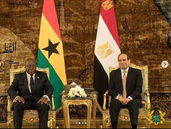 President Akufo-Addo with the president of Egypt, Abdel Fattah el-Sisi