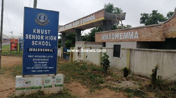 File photo of KNUST SHS signage