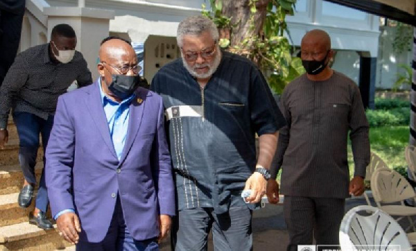 President Nana Addo Dankwa Akufo-Addo with Former President Jerry John Rawlings