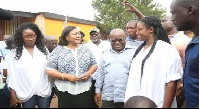 Mr and Mrs Akufo-Addo flanked by two of their daughters