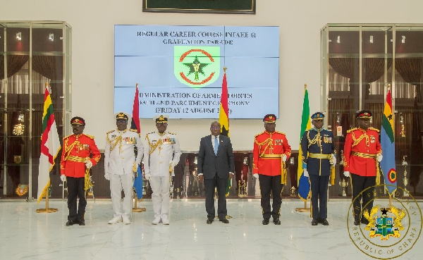 President Akufo-Addo with some senior security officials