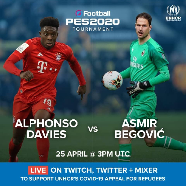 Asmir Begovic and Alphonso Davies will be raising funds online towards UNHCR