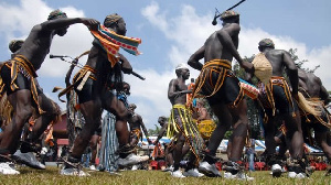 People displaying their culture throw dance