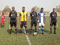 Match officials with captains from both teams