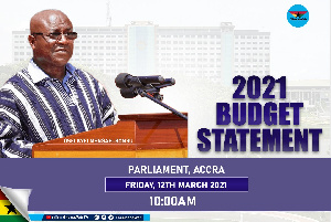 Majority leader in parliament Osei Kyei-Mensah-Bonsu reading the budget