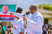 John Mahama says the president shabbily tackled the issue of the E-Block in Aflao