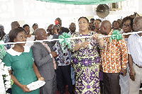 First Lady, Mrs Rebecca Akufo-Addo commissioning the Mother and Baby Unit of KATH