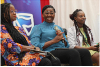 Aya Ayettey, Head, Production Assurance & Customer Care at Stanbic Bank Ghana, (middle)